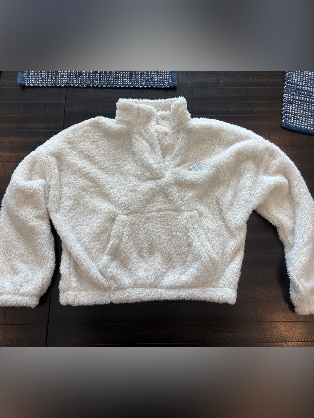 adidas Shimmery Cream Sherpa Pullover